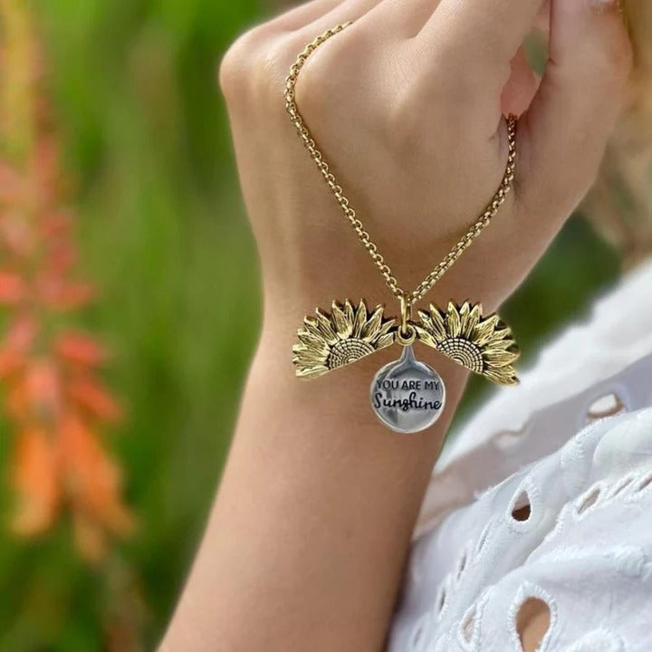 Personalized Sunflower Necklace