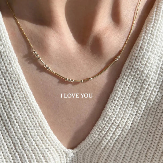 Morse Code Name Necklace