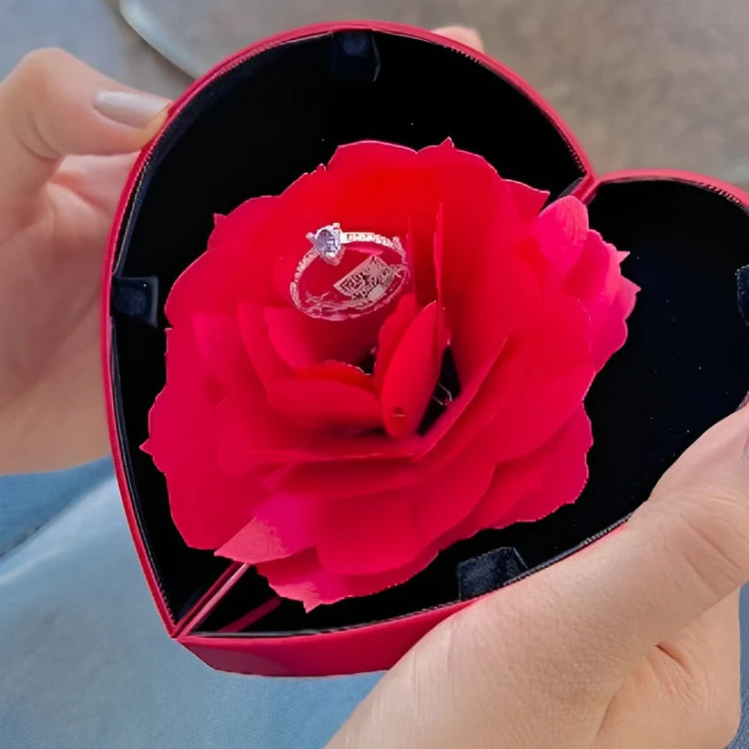 Rose Heart Ring Box