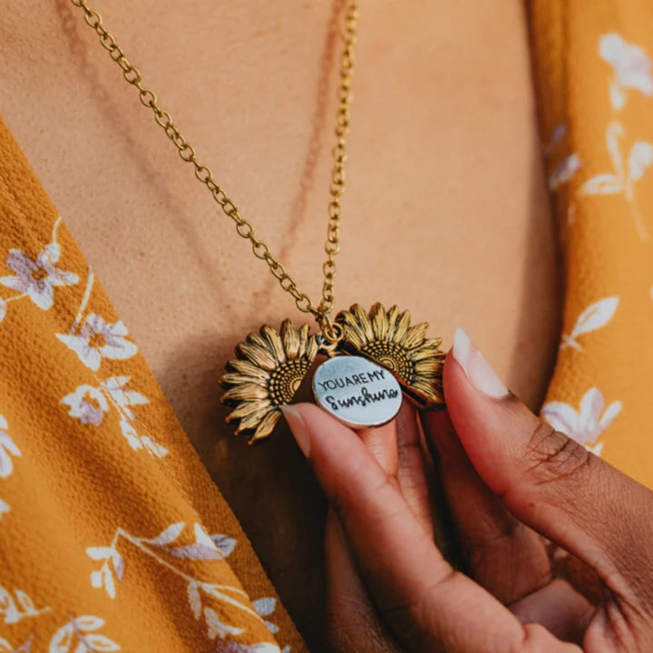 Personalized Sunflower Necklace